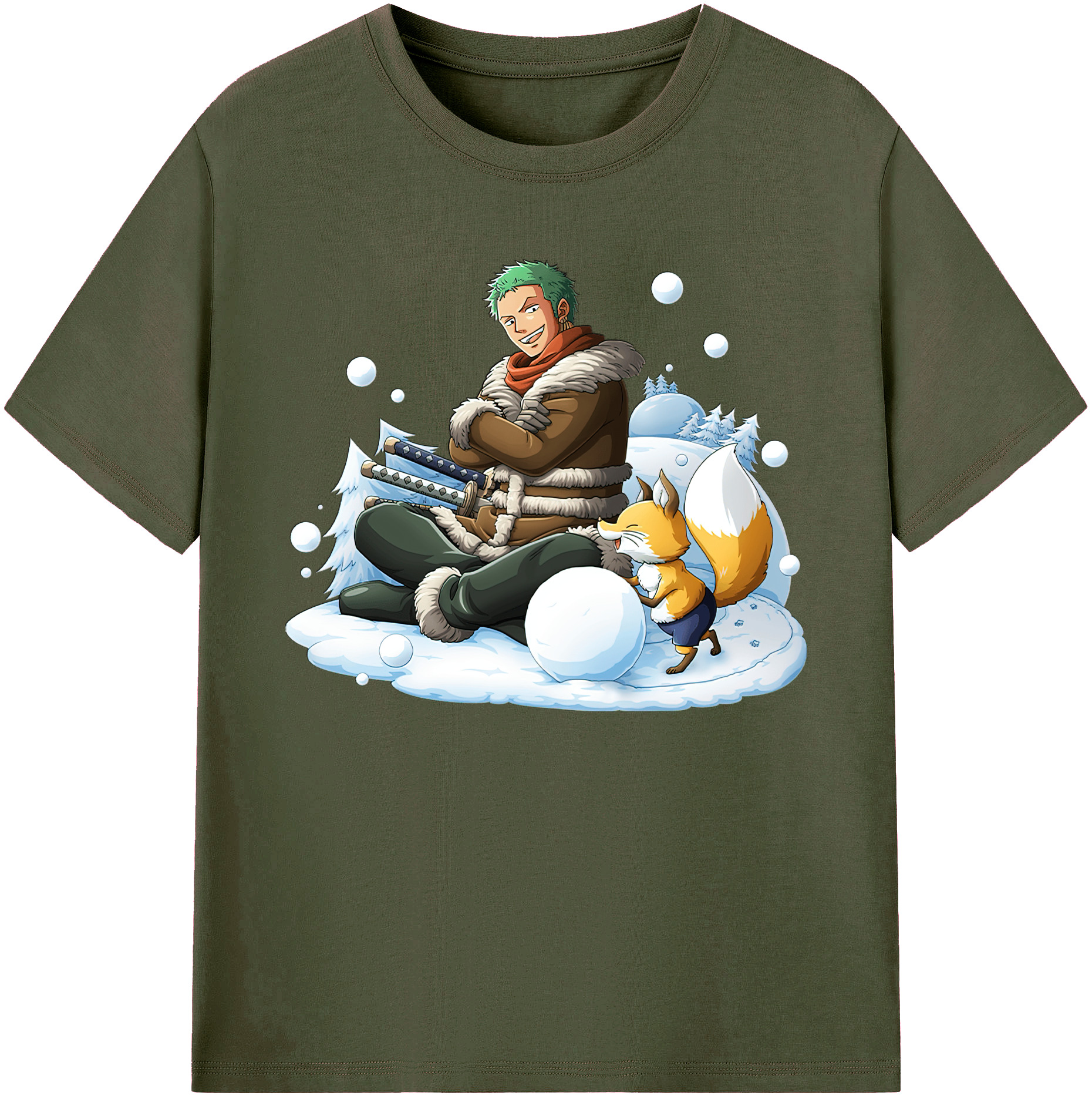 ワンピース ロロノア・ゾロ ONE PIECE Roronoa Zoro 綿100％ メンズ半袖Tシャツ｜肌触りやわらか＆通気性